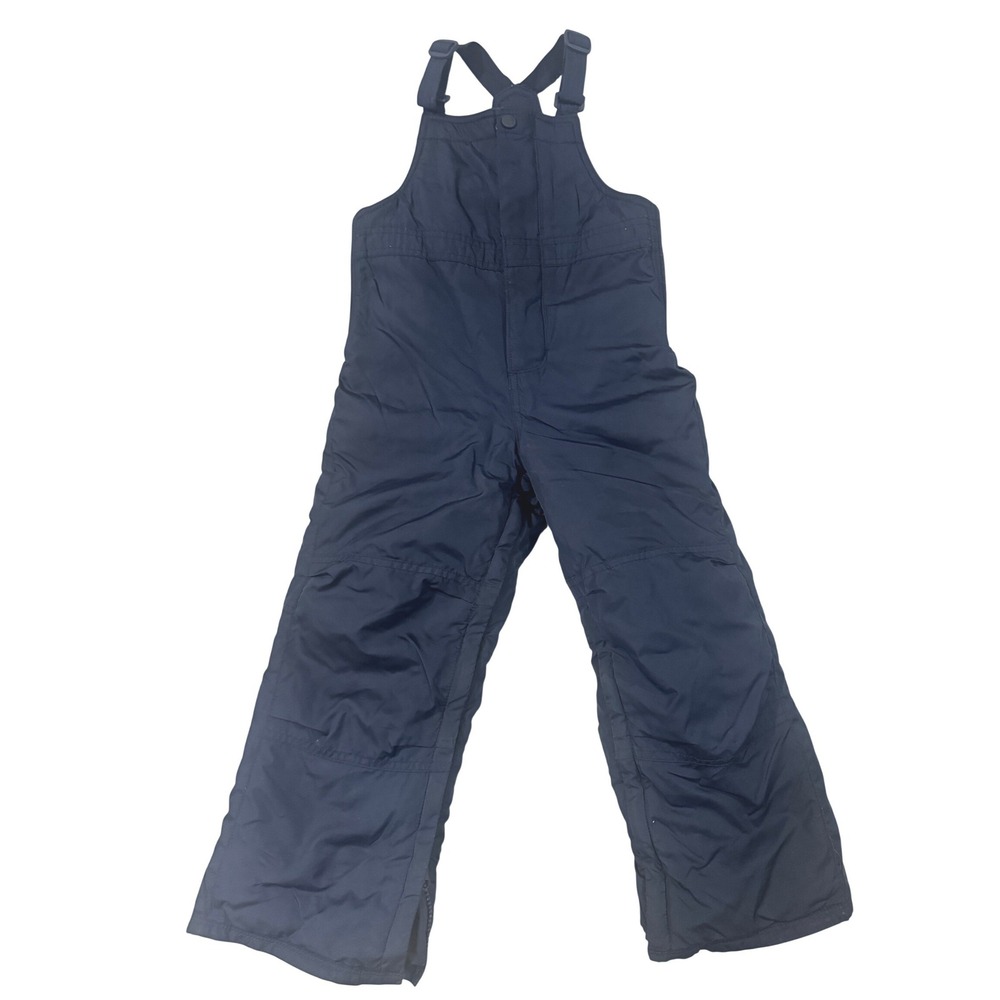 Gap Kids Navy Blue Insulated Snow Bibs Overalls Adjustable Straps Fleece Lined